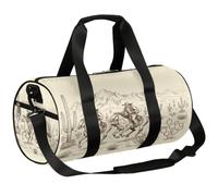 Borsone da viaggio Weekender per la notte da palestra per donne e uomini | Borsa sportiva leggera da ballo, tasca con cerniera, per adolescenti - Wild West Cowboys