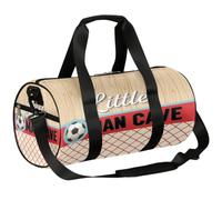 Borsone da viaggio Weekender per la notte da palestra per donne e uomini | Borsa sportiva leggera da ballo, tasca con cerniera, per adolescenti - Soccer Little Man Cave