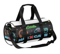 Borsone da viaggio Weekender per la notte da palestra per donne e uomini | Borsa sportiva leggera da ballo, tasca con cerniera, per adolescenti - Little Man Cave Neon