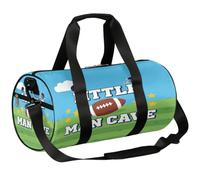 Borsone da viaggio Weekender per la notte da palestra per donne e uomini | Borsa sportiva leggera da ballo, tasca con cerniera, per adolescenti - Football Little Man Cave