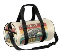 Borsone da viaggio Weekender per la notte da palestra per donne e uomini | Borsa sportiva leggera da ballo, tasca con cerniera, per adolescenti - Monster Car Truck -5