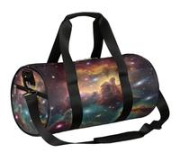 Borsone da viaggio Weekender per la notte da palestra per donne e uomini | Borsa sportiva leggera da ballo, tasca con cerniera, per adolescenti - Cosmic Nebula