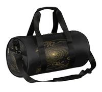 Borsone da viaggio Weekender per la notte da palestra per donne e uomini | Borsa sportiva leggera da ballo, tasca con cerniera, per adolescenti - Gold Cosmic