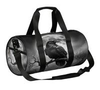 Borsone da viaggio Weekender per la notte da palestra per donne e uomini | Borsa sportiva leggera da ballo, tasca con cerniera, per adolescenti - Crow Moon