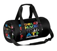Borsone da viaggio Weekender per la notte da palestra per donne e uomini | Borsa sportiva leggera da ballo, tasca con cerniera, per adolescenti e pigiama party, matematica