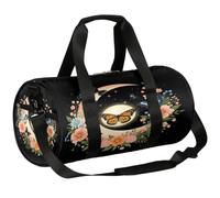 Borsone da viaggio Weekender per la notte da palestra per donne e uomini | Borsa sportiva leggera da ballo, tasca con cerniera, per adolescenti - Moon Butterfly