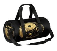 Borsone da viaggio Weekender per la notte da palestra per donne e uomini | Borsa sportiva leggera da ballo, tasca con cerniera, per adolescenti - Yin Yang Sun Moon