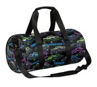 Borsone da viaggio Weekender per la notte da palestra per donne e uomini | Borsa sportiva leggera da ballo, tasca con cerniera, borse da viaggio per adolescenti - Monster Car Truck (9)