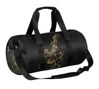 Borsone da viaggio Weekender per la notte da palestra per donne e uomini | Borsa sportiva leggera da ballo, tasca con cerniera, borsa per pigiama party per adolescenti, con chitarra elettrica