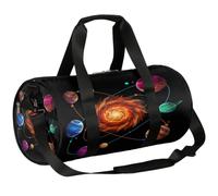 Borsone da viaggio Weekender per la notte da palestra per donne e uomini | Cosmic Galaxy Planet - Borsa leggera da danza, con tasca con cerniera, per adolescenti