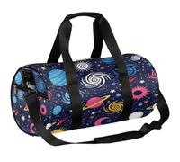 Borsone da viaggio Weekender per la notte da palestra per donne e uomini | Cosmic Planet - Borsa leggera da danza, con tasca con cerniera, per adolescenti
