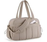 Borsone da weekend di grande capacità con tasca bagnata - Borsone sportivo resistente e impermeabile, borsa da palestra multiscomparto for uomo e donna, perfetto for viaggi brevi(Camel)