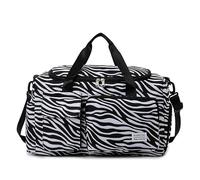 Borsone da weekend for uomo e donna da 40 litri - Borsone da palestra grande con scomparto separato for scarpe, borsa da viaggio resistente all'acqua e borsa sportiva for fitness(Black)