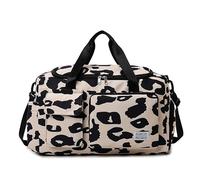 Borsone da weekend for uomo e donna da 40 litri - Borsone da palestra grande con scomparto separato for scarpe, borsa da viaggio resistente all'acqua e borsa sportiva for fitness(Beige lipstick)