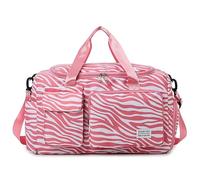 Borsone da weekend for uomo e donna da 40 litri - Borsone da palestra grande con scomparto separato for scarpe, borsa da viaggio resistente all'acqua e borsa sportiva for fitness(Pink)