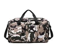 Borsone da weekend for uomo e donna da 40 litri - Borsone da palestra grande con scomparto separato for scarpe, borsa da viaggio resistente all'acqua e borsa sportiva for fitness(Camouflage green)