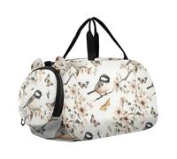 Borsone estetico nero - borsone per bambini con cappuccio e scomparto per scarpe, leggero, per viaggi, sport, borsone e weekend