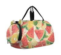 Borsone estivo con anguria rosso limone, borsa da palestra con scomparto per scarpe, borsa da viaggio multifunzionale per il fine settimana borsa da viaggio per spiaggia nuoto piscina sport