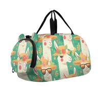 Borsone estivo da palestra verde alpaca fresco con scomparto per scarpe multifunzionale Weekender borsa da ballo durante la notte per spiaggia borse da nuoto piscina sport, Verde alpaca estiva fresca