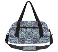 Borsone etnico bohémien per bambini durante la notte, per ragazze e ragazzi, con mandala floreale, leggero, borsa sportiva da palestra per bambini, piccola borsa da viaggio per la danza, etnico boemo,