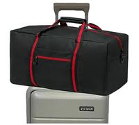 Borsone extra large da viaggio con borsa leggera da 150 litri per riporre oggetti, pieghevole, impermeabile, per campeggio durante la notte, per uomini e donne, Rosso, 100L- 31.1 inches, Borsetta