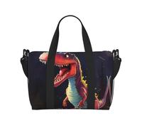 Borsone impermeabile da viaggio con dinosauro dalla bocca grande per palestra, sport, vacanze