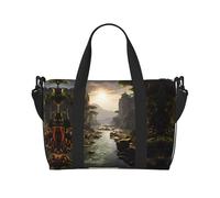 Borsone impermeabile da viaggio con montagne e fiumi, per palestra, sport, vacanze