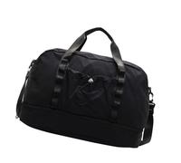 Borsone in nylon con scomparti asciutti e bagnati, borse a tracolla per palestra, viaggi e attività all'aria aperta, borsa per la notte, Nero , Bellezza di massa