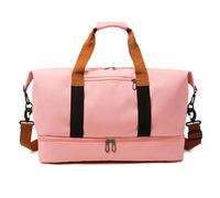 Borsone Palestra Uomo Fashion Travel Bags For Women Large Capacity Men's Sports bag Waterproof Weekend Sac Voyage Female Messenger Bag Dry And Wet(Pink)