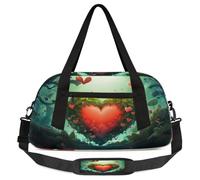 Borsone per bambini con albero dell'amore astratto per bambini per ragazze e ragazzi, borsa leggera da palestra per bambini, piccola borsa da viaggio per danza, Albero Amore Astratto, 18.5L x 7.8W x