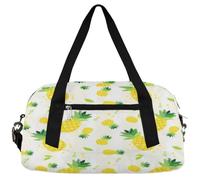 Borsone per bambini con ananas per la notte, per ragazze e ragazzi, borsa leggera per sport e palestra per bambini, piccola borsa da viaggio per la danza, Ananas, 18.4L x 7.8W x 9.4H