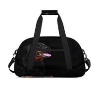 Borsone per bambini con cane Rottweiler, per ragazze e ragazzi, divertente borsa da viaggio con cane durante la notte, borsa da viaggio da 24 l, per sport, palestra, pratica, Colore, (24L) UK,