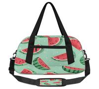 Borsone per bambini con fette di anguria per ragazze e ragazzi, borsa leggera per sport e palestra per bambini, piccola borsa da viaggio per la danza, Fette di anguria, 18.5L x 7.8W x 9.4H