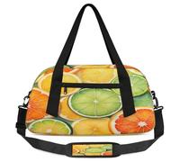 Borsone per bambini con fette di pompelmo, piccola borsa sportiva da viaggio leggera per ragazzi e ragazze, borsa da viaggio per il weekend, borsa da palestra per la scuola e i pigiama party