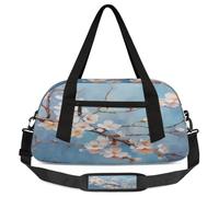 Borsone per bambini con fiori di albicocca e pittura a olio, piccola borsa sportiva da viaggio leggera per ragazzi e ragazze, borsa da viaggio per weekend, borsa da palestra per scuola, sport e
