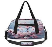 Borsone per bambini con fiori di ciliegio e farfalle, per ragazzi e ragazze, con fiori di primavera, per sport, palestra, viaggi, ginnastica, danza, danza, Multicolore