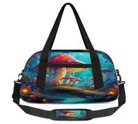 Borsone per bambini con funghi magici, per ragazzi, ragazze, adolescenti, piante tropicali, sport, palestra, viaggi, ginnastica, danza, danza, Multicolore