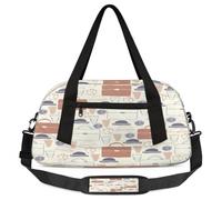 Borsone per bambini con motivo a cartoni animati, per ragazze e ragazzi, con sveglia, leggero, per sport, palestra, per bambini, piccola borsa da viaggio o da ballo, Borsa Cartoon, 18.5L x 7.8W x 9.4H