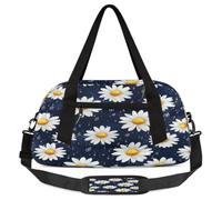 Borsone per bambini con motivo a gocce di pioggia e margherite, piccola borsa sportiva da viaggio leggera per ragazzi e ragazze, borsa da viaggio per la notte, borsa da palestra per la scuola, sport e
