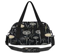 Borsone per bambini con motivo floreale e dente di leone, piccola borsa sportiva da viaggio leggera per ragazzi e ragazze, borsa da viaggio per weekend, borsa da palestra per scuola, sport e pigiama
