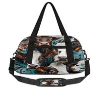 Borsone per bambini con mucca divertente, piccola borsa sportiva leggera da viaggio per ragazzi e ragazze, borsa da viaggio per weekend, borsa da palestra per scuola, sport e pigiama party