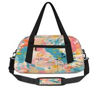 Borsone per bambini con pittura astratta colorata, piccola borsa sportiva leggera da viaggio per ragazzi e ragazze, borsa da viaggio per il weekend, borsa da palestra per la scuola e il pigiama party
