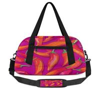 Borsone per bambini con stampa di peperoncini, piccola borsa sportiva da viaggio leggera per ragazzi e ragazze, borsa da viaggio per il weekend, borsa da palestra per la scuola e i pigiama party