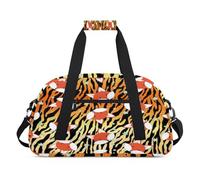 Borsone per bambini con stampa di volpe tigre, per ragazze e ragazzi, borsa da viaggio per la notte con volpe carina da 24 litri, per sport, palestra, pratica, Colore, (24L) UK, Organizer per borse
