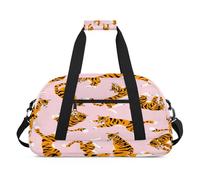 Borsone per bambini con tigre carina per ragazze e ragazzi, motivo tigre durante la notte, borsa da viaggio weekender, borsa da viaggio da 24 litri, borsa da palestra per pratica, Colore, (24L) UK,