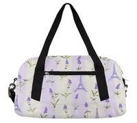 Borsone per bambini con Torre Eiffel di Parigi, per ragazze e ragazzi, viola lavanda, leggero, borsa sportiva da palestra per bambini, piccola borsa da viaggio o da ballo, Torre Eiffel di Parigi.,