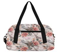 Borsone per bambini con Torre Eiffel e fiori, per ragazze e ragazzi, stile vintage Parigi, leggero, borsa sportiva da palestra per bambini, piccola borsa da viaggio e danza, Torre Eiffel Fiore, 18.4L