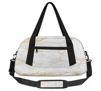 Borsone per bambini in marmo bianco per la notte, per ragazze e ragazzi, leggero, borsa sportiva da palestra per bambini, piccola borsa da viaggio da portare con sé durante la notte, Marmo bianco.,