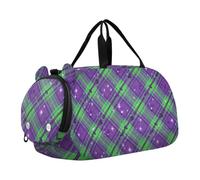 Borsone per bambini per ragazzi e ragazze con bacchetta magica scozzese | Overnight Bags Weekender Sleepover Borsa a mano per viaggi, palestra, sport, danza