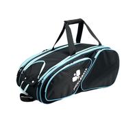 Borsone per pickleball e attrezzatura da tennis, zaino sportivo di grande capacità con scomparto per scarpe, 38 x 28 x 61 cm, borsa in tessuto Oxford per palestra, campeggio, viaggi, colore nero e blu